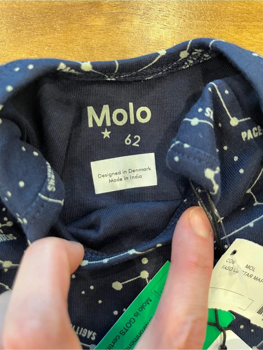NWT Molo Faso Star Maps Baby Bodysuit 0-3 Months